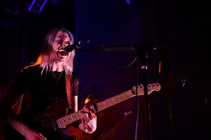 Phoebe Bridgers performs with the Better Oblivion Community Center at the Observatory