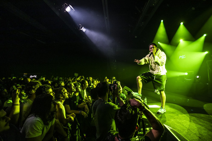 Performance of hip-hip musician Loyle Carner at Montreux Jazz Festival on July 15th, 2022