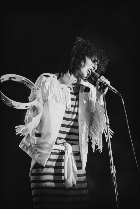 Vocalist Siouxsie Sioux and the Banshees performs live in Boston, Massachusetts, 1980.