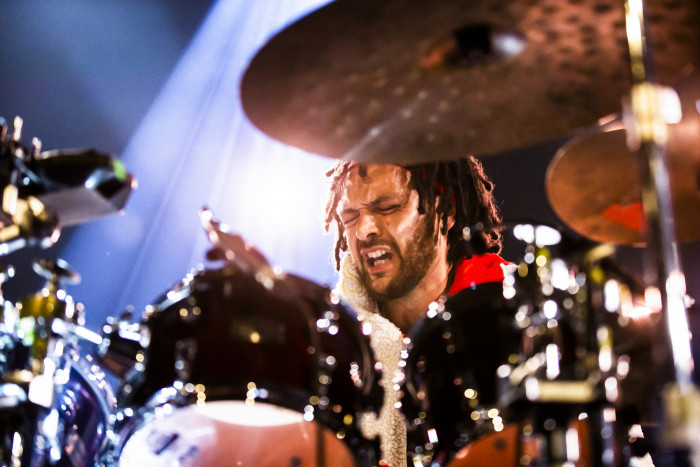 Performance of drummer Yussef Dayes at Montreux Jazz Festival on July 15th, 2022