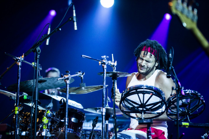 Performance of drummer Yussef Dayes at Montreux Jazz Festival on July 15th, 2022