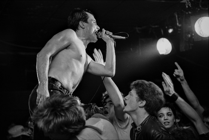 Hardcore punk band Dead Kennedy's on stage in Boston, 1981