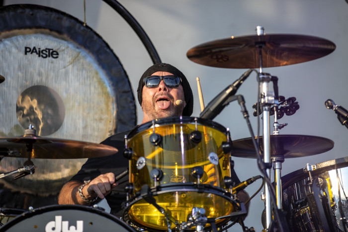 Jason Bonham  behind the drums