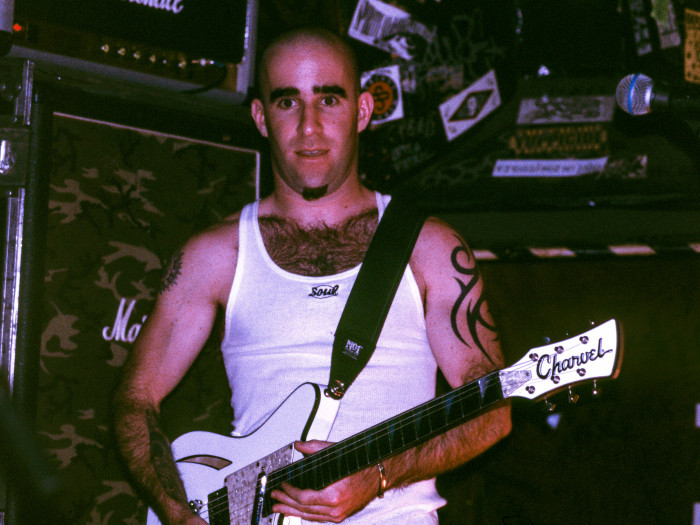 Scott Ian of Anthrax at CBGB in NYC 1994