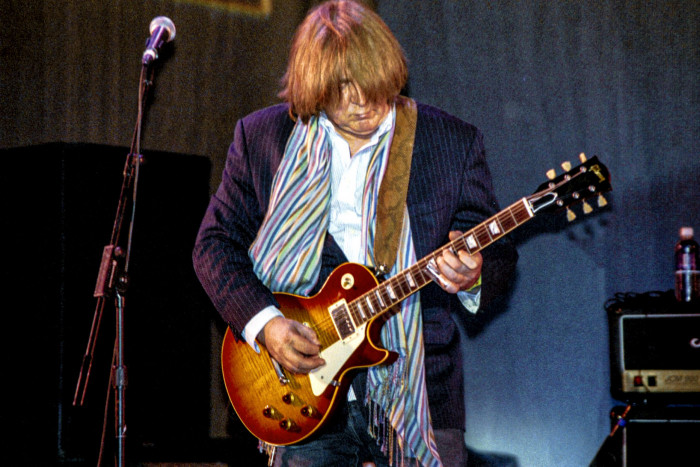 Mick Taylor playing a little a slide Chicago Blues Festival