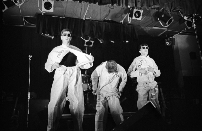 Devo photographed onstage in Boston, Massachusetts, 1978 #4