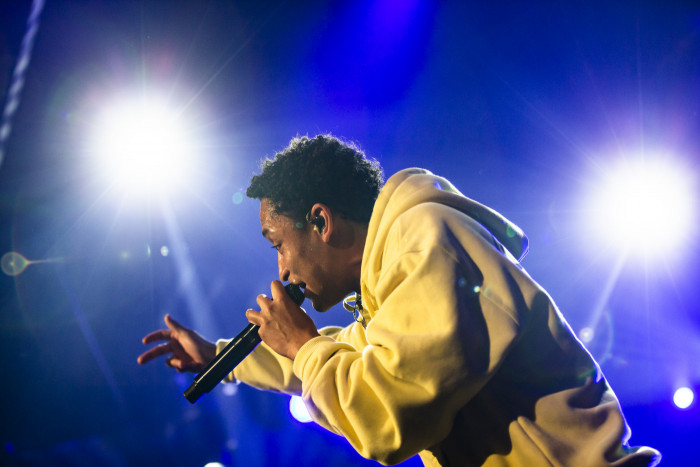 Performance of hip-hip musician Loyle Carner at Montreux Jazz Festival on July 15th, 2022