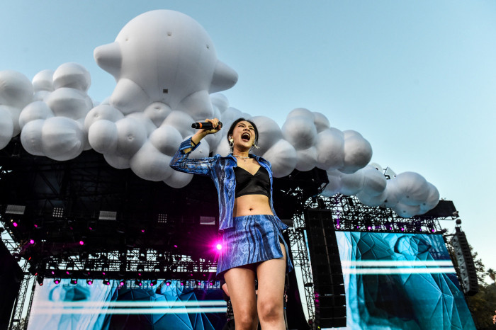 BIBI performs at the 2021 Head In the Clouds Festival